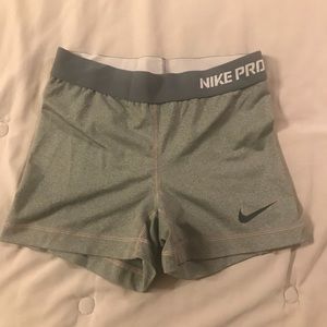 Gray Nike Pro shorts